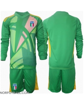 Billige Fotballdrakt Italia Keeper Replika Bortedraktsett Barn EM 2024 Langermet (med bukser)